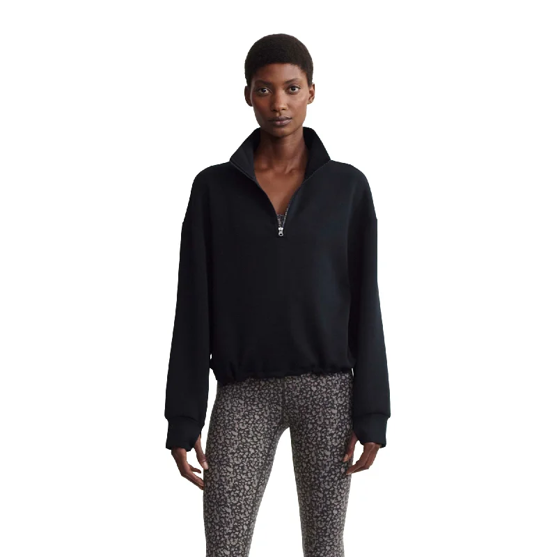 Varley Sian Crop Half-Zip Womens Midlayer Pullover Cold Shoulder Design