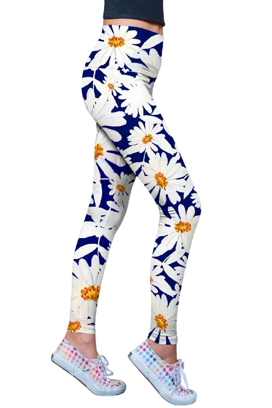 Daisyland Lucy Floral Printed Performance Leggings - Women Elegant Casual Fit Leggings