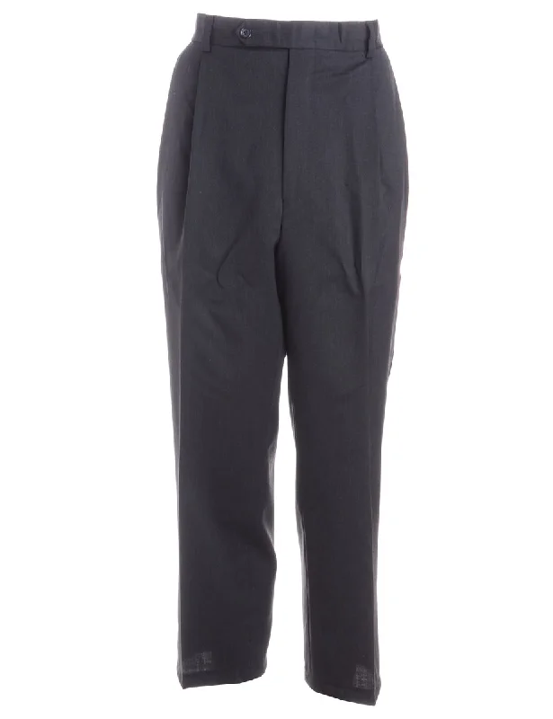 Label Lewis Cropped Smart Trousers - W34 Trousers Handmade Artisanal