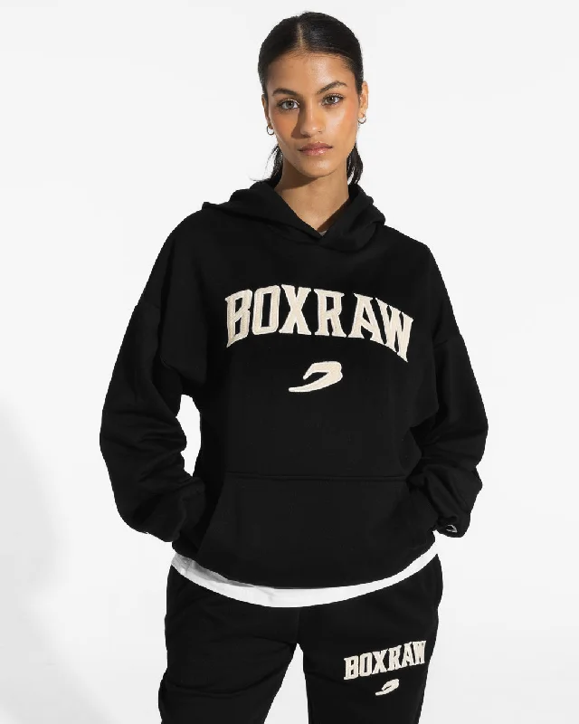 East Street Hoodie - Black Hoodie with Elastic Cuffs Stretchable Comfortable