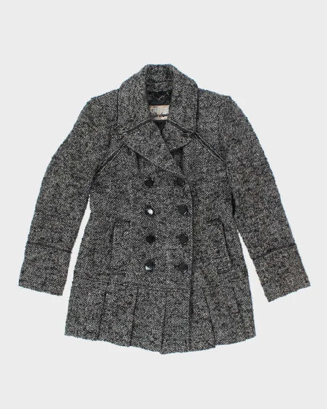 Vintage Y2k 00s Guess Wool & Silk Blend Double Breasted Coat - S Suede Jacket Faux Fur Jacket Puffer Jacket Vintage Y2k 00s Guess Wool & Silk Blend Double Breasted Coat - S Suede Jacket Faux Fur Jacket Puffer Jacket