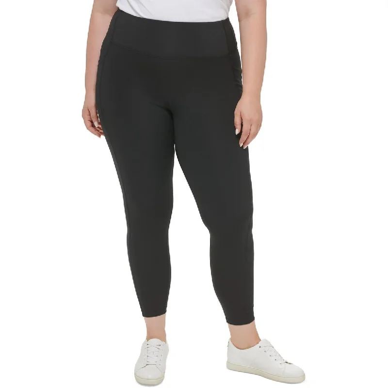 Calvin Klein Womens Plus Fitness Workout Athletic Leggings Elegant Stretchy Faux Leather Leggings Calvin Klein Womens Plus Fitness Workout Athletic Leggings Elegant Stretchy Faux Leather Leggings