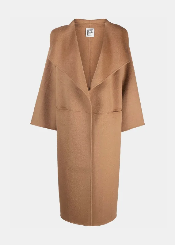 Camel Signature Wool Cashmere Coat Bolero Crop Top Camisole