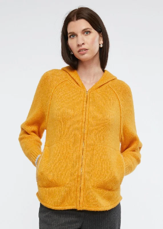 Cosy Hoodie-Marigold Hoodie with V-Neck Classic Versatile