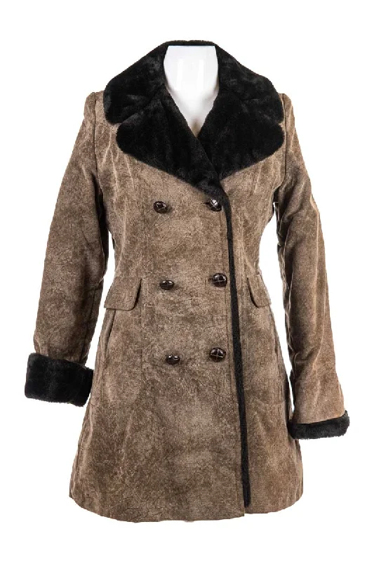 Vintage Styled by Davis Jonathan Logan Suede Coat Bodycon Sheath Shift