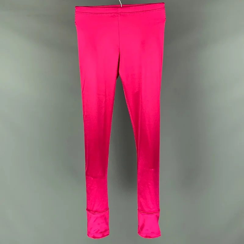 JUNYA WATANABE Size XS Pink Nylon  Polyurethane Solid Leggings Stylish Sweatproof Leggings