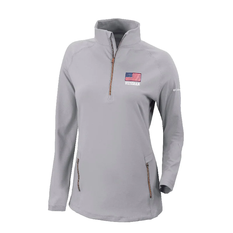 Veteran Women's Columbia Outward Nine 1/4 Zip Pullover* Oblong Neck Pullover