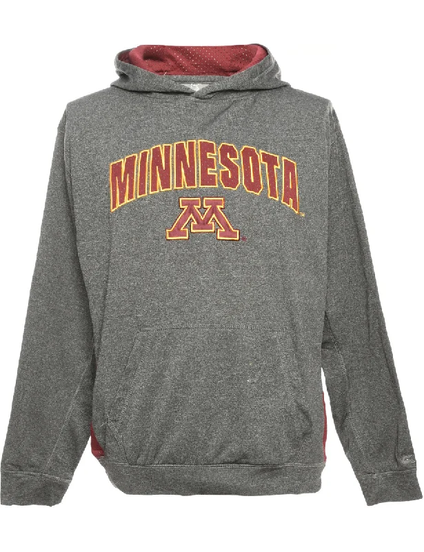 Dark Grey Printed Hoodie - XL Hoodie with Cropped Fit Short Trendy