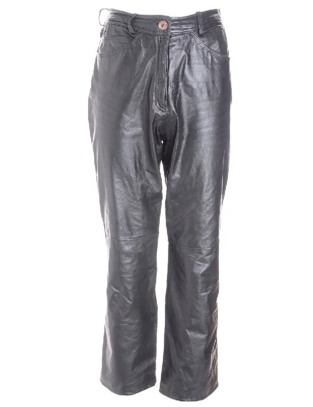 Label Bella Leather Cropped Trouser Trousers Brand Named