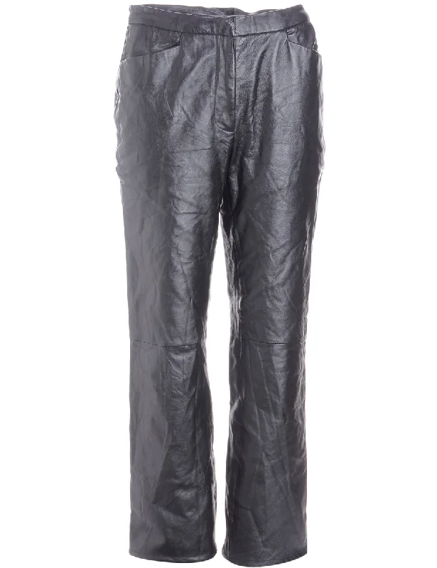 Label Bella Leather Cropped Trouser Trousers Exclusive Limited
