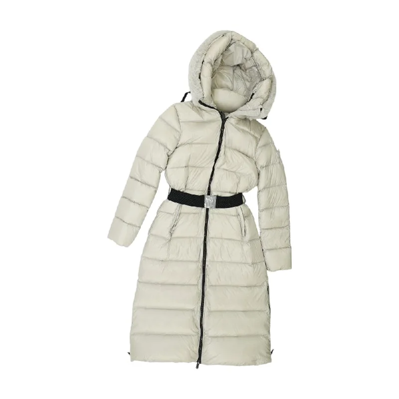 Gray Solid Puffer Coat Tailored Straight A-Line