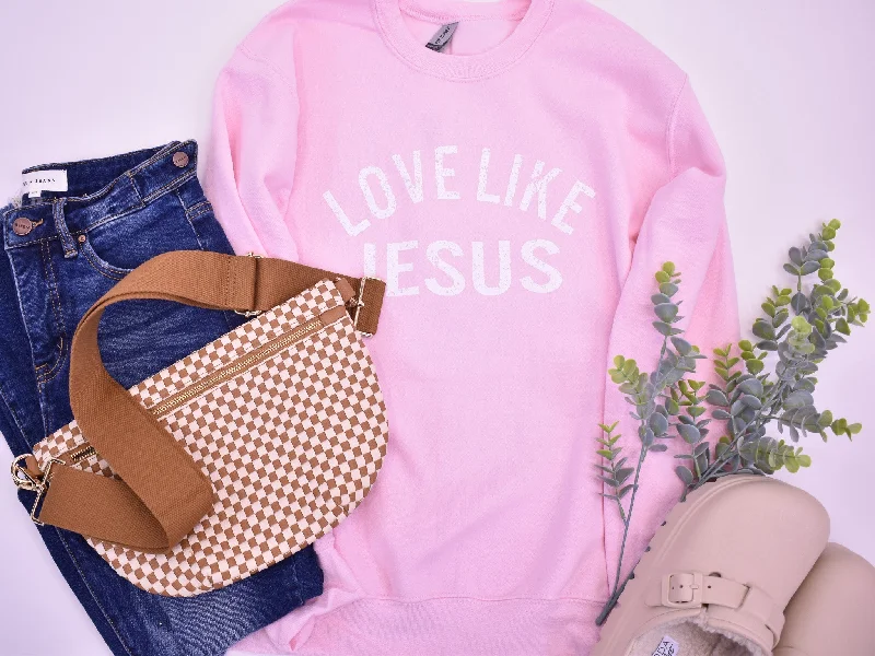 Love Like Jesus Graphic Pullover Angora Wool Cozy