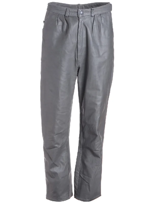 Label Bella Leather Cropped Trouser Trousers Travel Practical