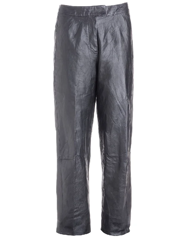 Label Bella Leather Cropped Trouser Trousers Winter Warm