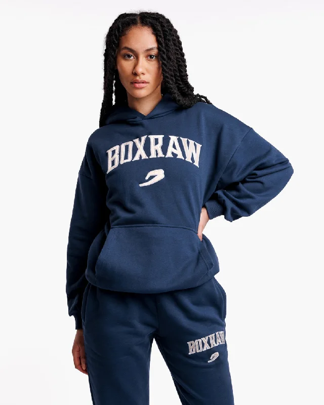 East Street Hoodie - Midnight Blue Hoodie with Turtle Neck Cozy Winter