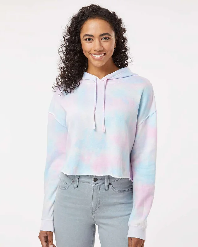 Women's Lightweight Crop Hooded Pullover Batwing Sleeve Top