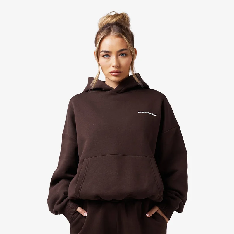 Core Logo Hoodie | Coffee Hoodie with Raglan Sleeves Sporty Comfortable