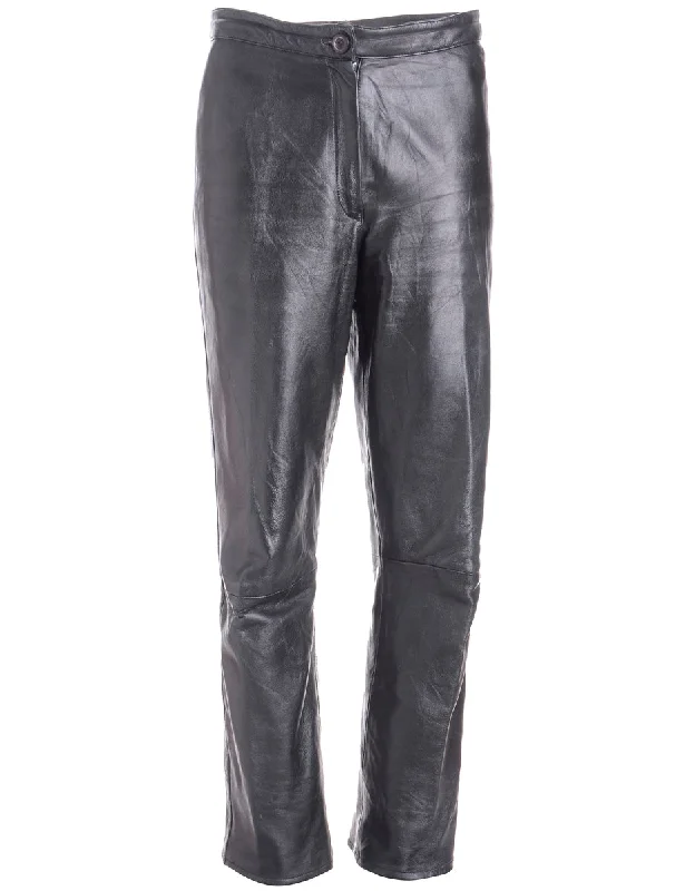 Label Bella Leather Cropped Trouser Trousers Handmade Artisanal