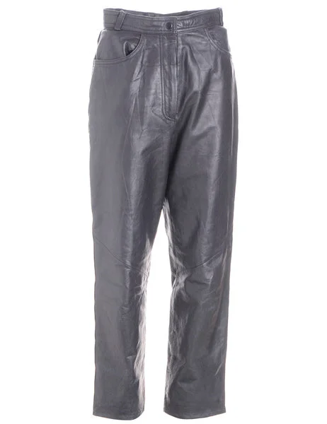 Label Bella Leather Cropped Trouser Trousers Favorite Customer