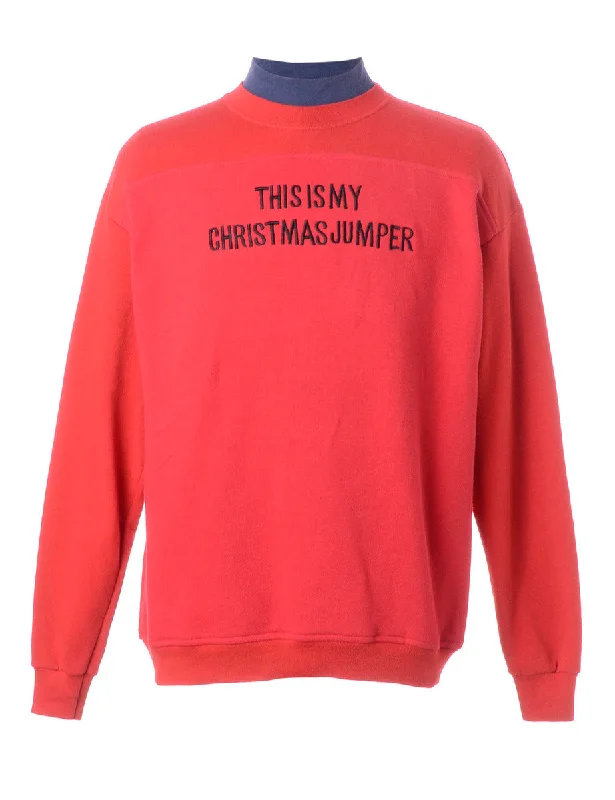Label This Is My Christmas Sweatshirt Hoodie with Hood Adjustable Protection