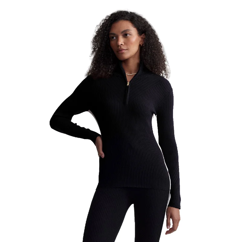 Varley Demi 2.0 Half-Zip Womens Knit Pullover Boat Neck Sweater
