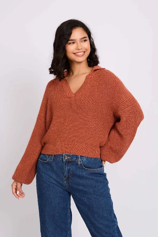 Women Pullover Short Loose Fit Navy Leg Sleeve Comfort