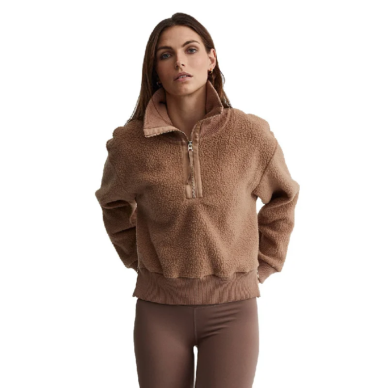 Varley Roselle Fleece Womens 1/2 Zip Pullover Tight Sleeve Top