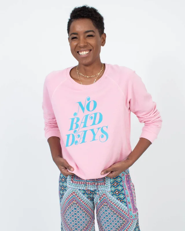 "No Bad Days" Pullover Sweater Besom Neck Pullover