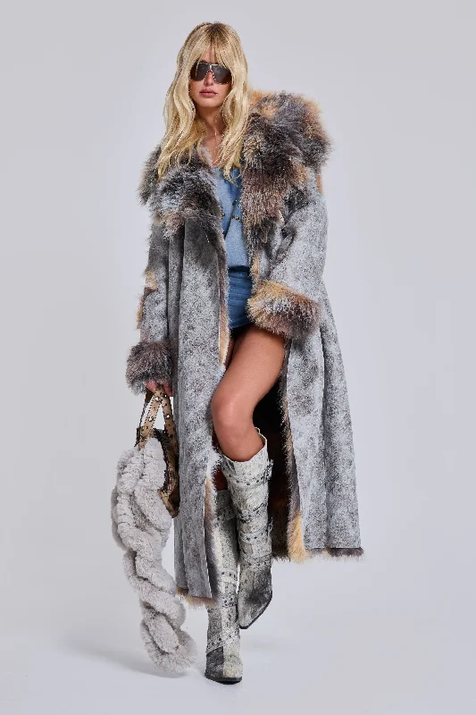 Alpha Faux Shearling Coat Tailored Straight A-Line