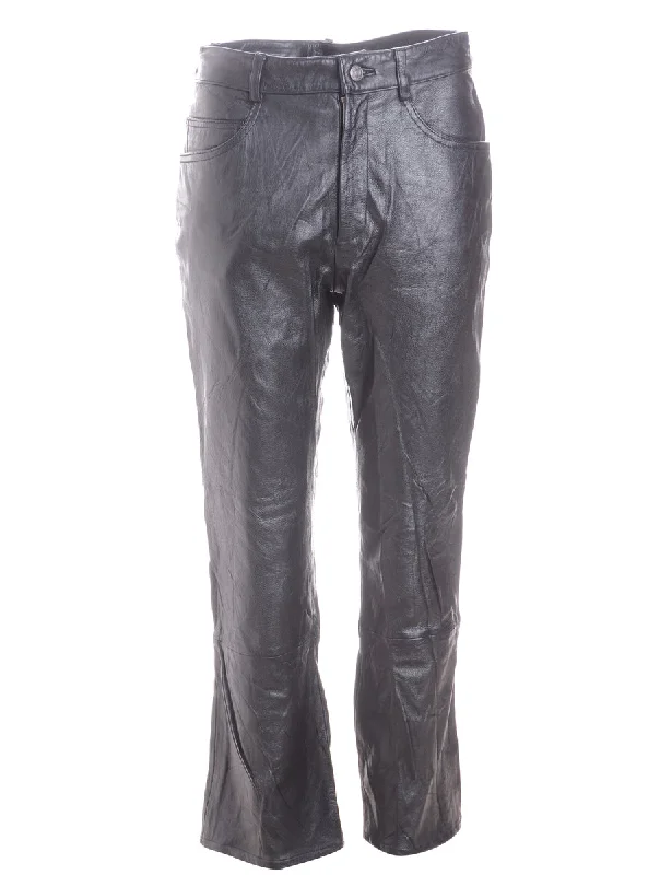 Label Bella Leather Cropped Trouser Trousers Yoga Stretchy