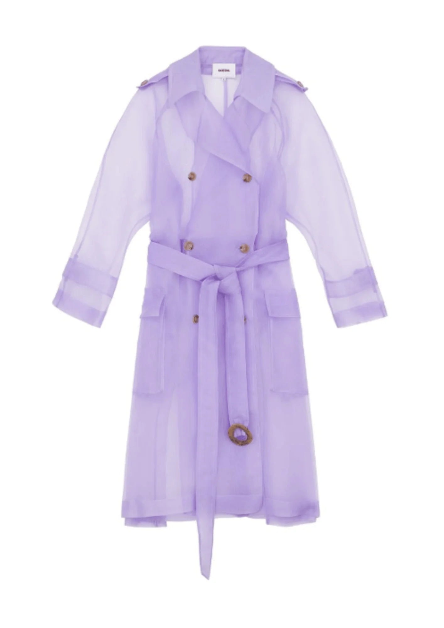 LILA LONG TRENCH COAT Shawl Collar Notch Collar Lapel Collar