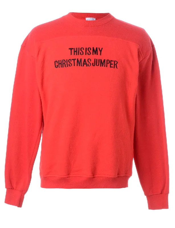 Label This Is My Christmas Sweatshirt Hoodie with Logo Branding Identity