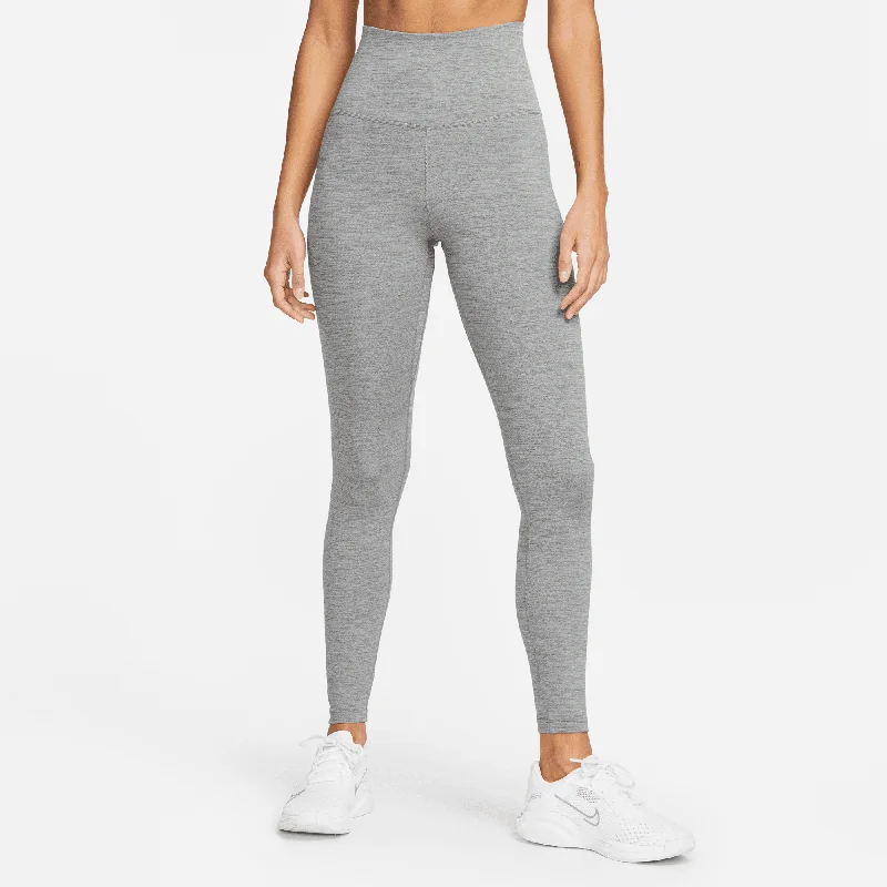 Nike One Women's Grey High-Rise Leggings Trendy Patterned Leggings