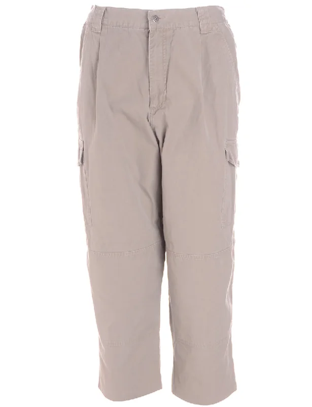 Label Brown Cropped Cargo Trousers Trousers chic fashionable