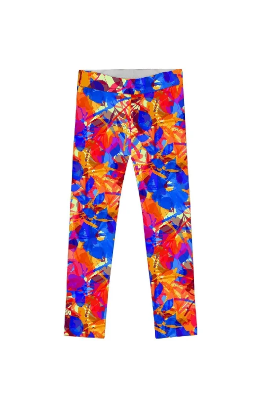 Summer Dizziness Lucy Cute Bright Printed Leggings - Girls Cozy Textured Workout Leggings