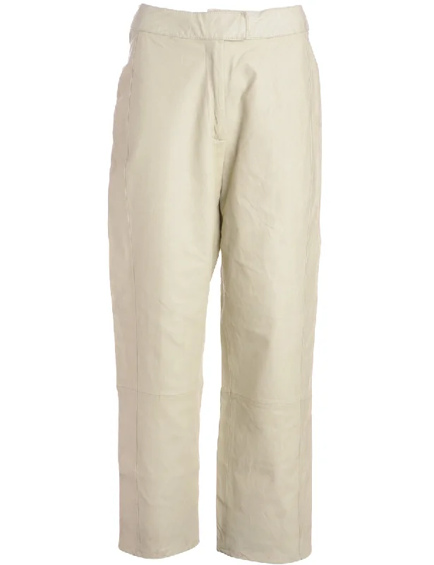Label Bella Leather Cropped Trouser Trousers Running Lightweight
