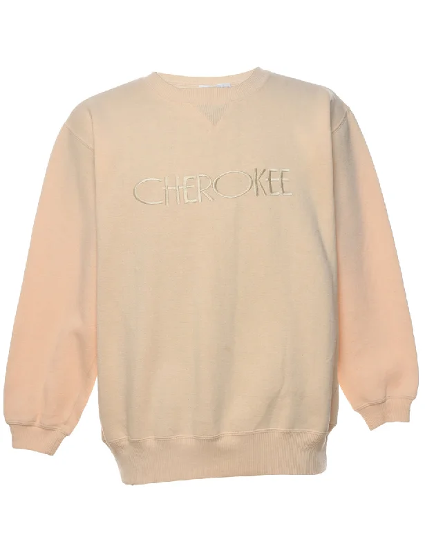 Cherokee Embroidered Sweatshirt - S Hoodie with Back Slit Movement Comfort