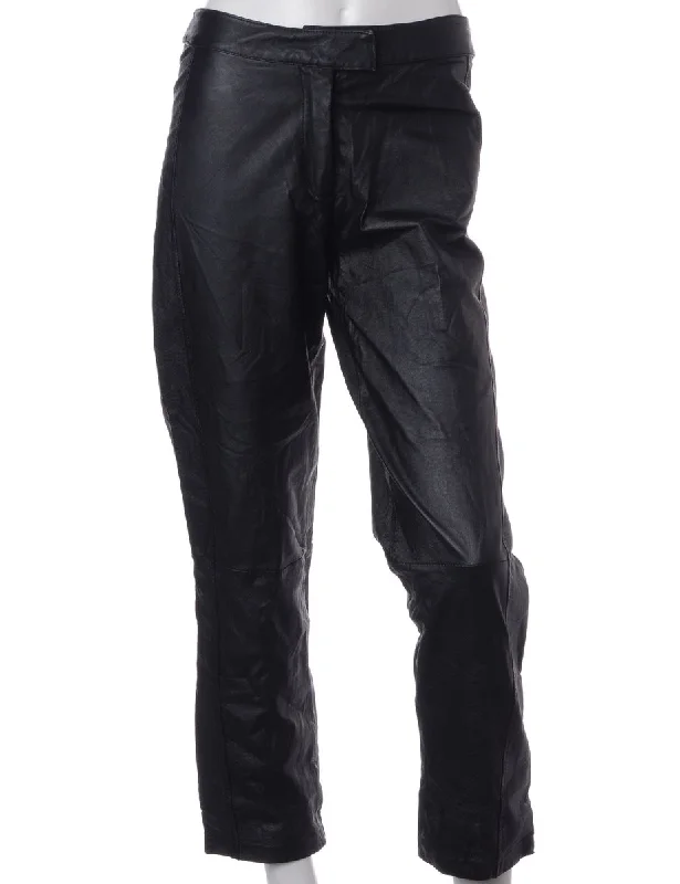 Label Bella Leather Cropped Trouser Trousers Cargo pockets