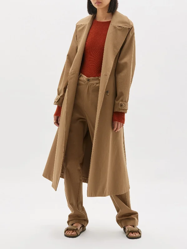classic gabardine trench coat Satin Silk Chiffon
