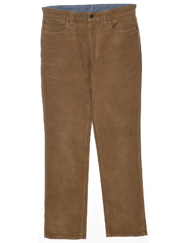 L.L. Bean Corduroy Trousers - W33 L32 Chinos Cotton Straight Leg