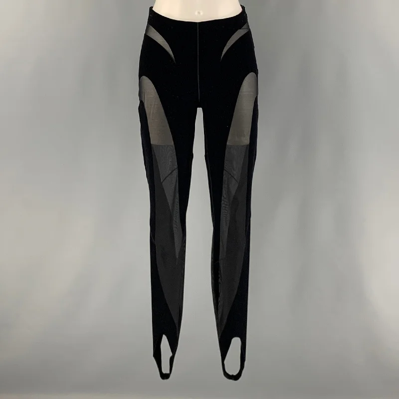 WOLFORD Size S Black Cut Out Jodhpurs Leggings Stylish Athletic Wear Leggings