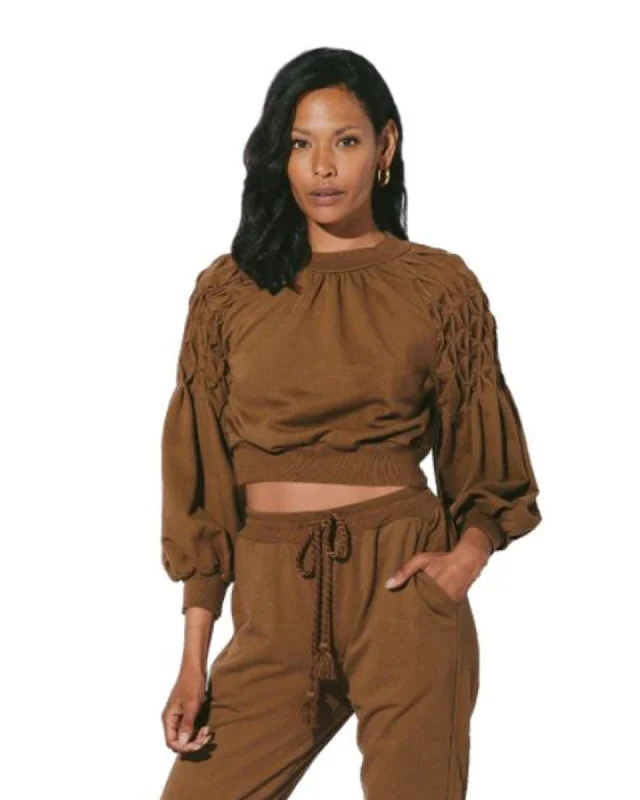 "Kelly" Pullover Sweatshirt Cold Shoulder Design