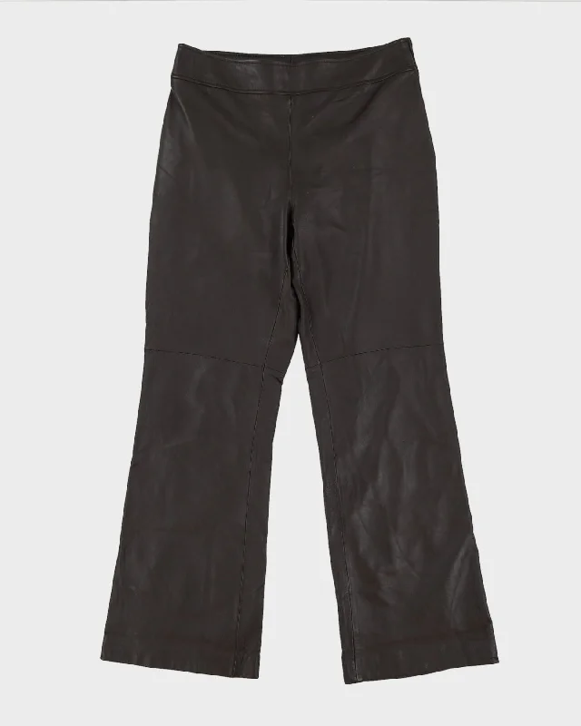 Brown Leather Trousers - W30 L31 Trousers practical durable