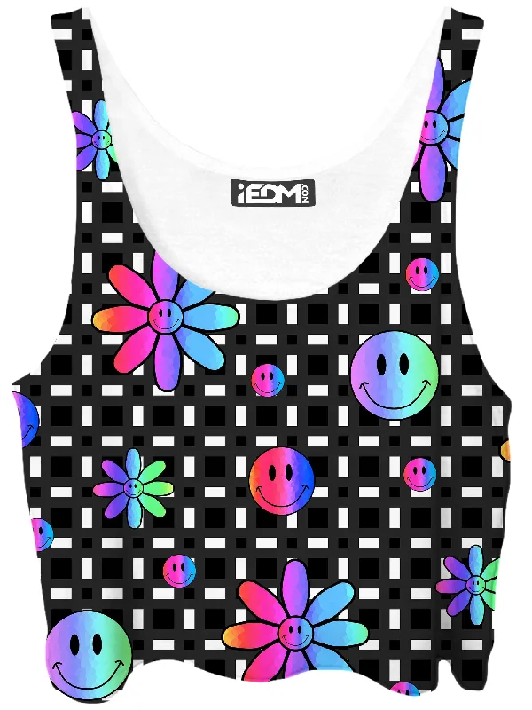 Smiles All Around Crop Top Layered Multi-layer Single Layer