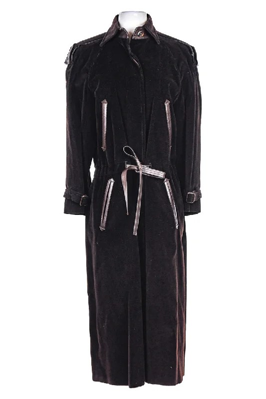 Vintage Yves Saint Laurent Coat Vent Hem Cuff