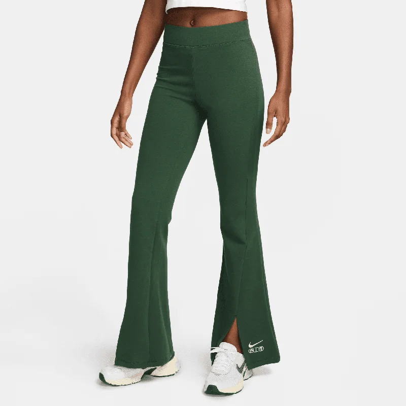 Nike Air Women's Fir Green High-Waisted Full-Length Split-Hem Leggings Comfortable Wide-Band Leggings Nike Air Women's Fir Green High-Waisted Full-Length Split-Hem Leggings Comfortable Wide-Band Leggings