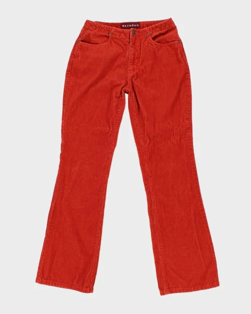 Vintage 90s Nevada Orange Flare Cord Trousers - W28 L31 Trousers cozy soft