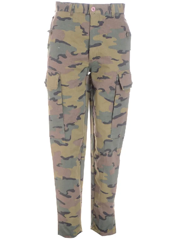 Label Cropped Jacob Tapered Army Trousers Trousers Running Lightweight