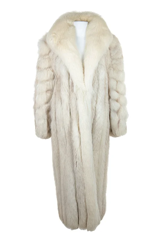 Vintage Fox Fur Coat Down Puffer Quilted