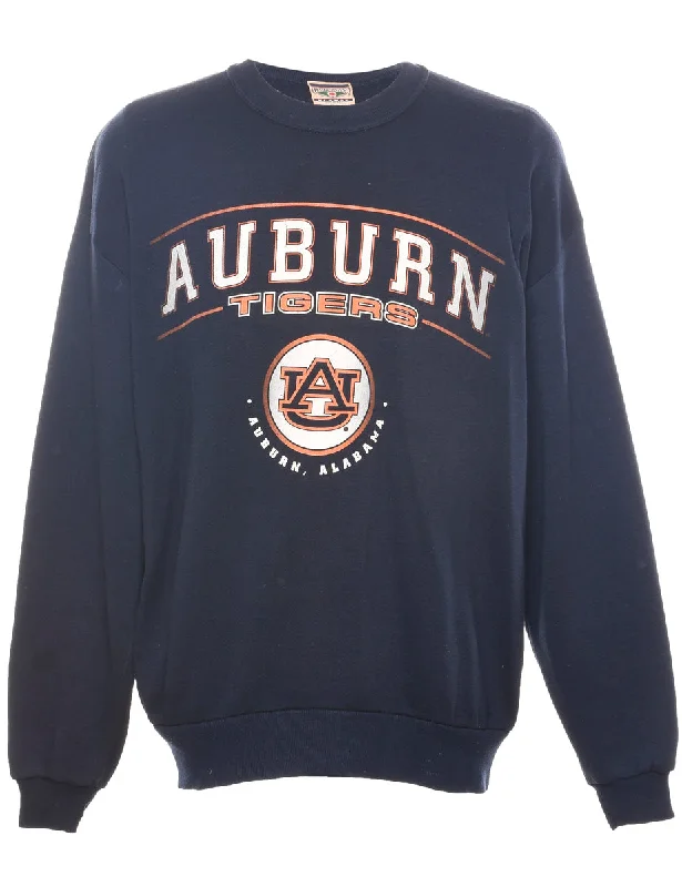 Auburn Printed Navy Sweatshirt - XL Hoodie with Magnetic Closure Innovative Modern